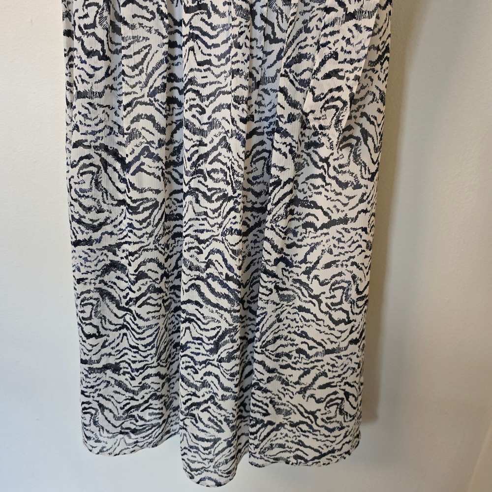 DKNY Dress Animal Print Sundress NWT Womens 2 White Black - Picture 3 of 10